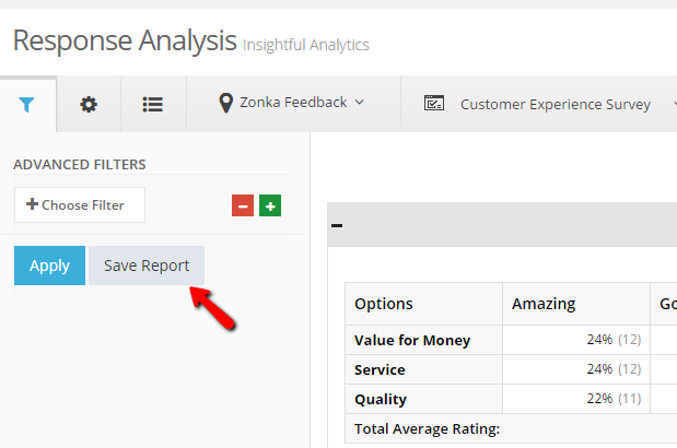 Saving Zonka Feedback Survey Reports