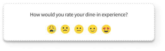 smiley surveys for restaurant feedback