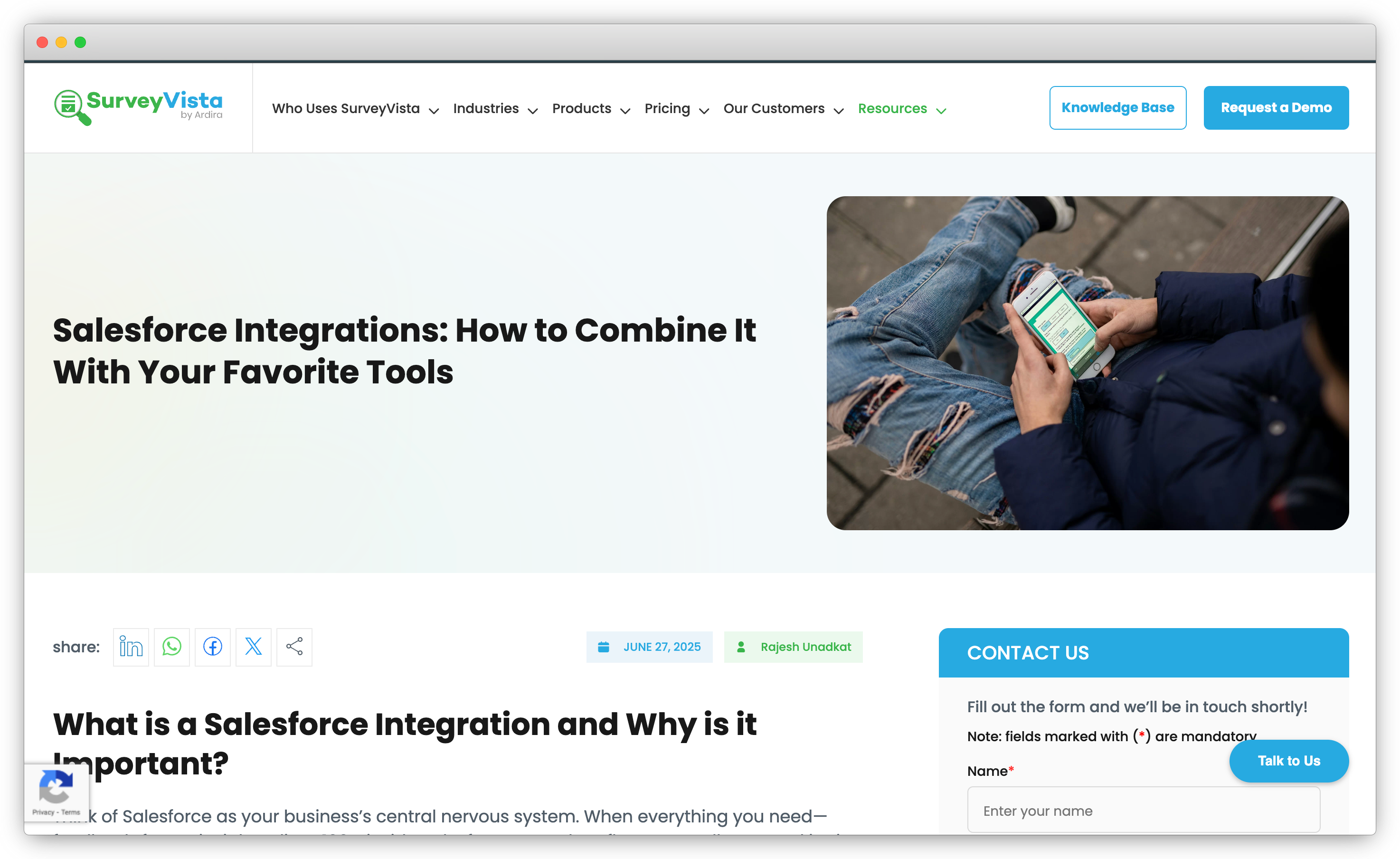 surveyvista broswerframe img salesforce survey tool
