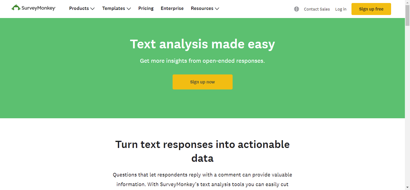 text analytics software surveymonkey