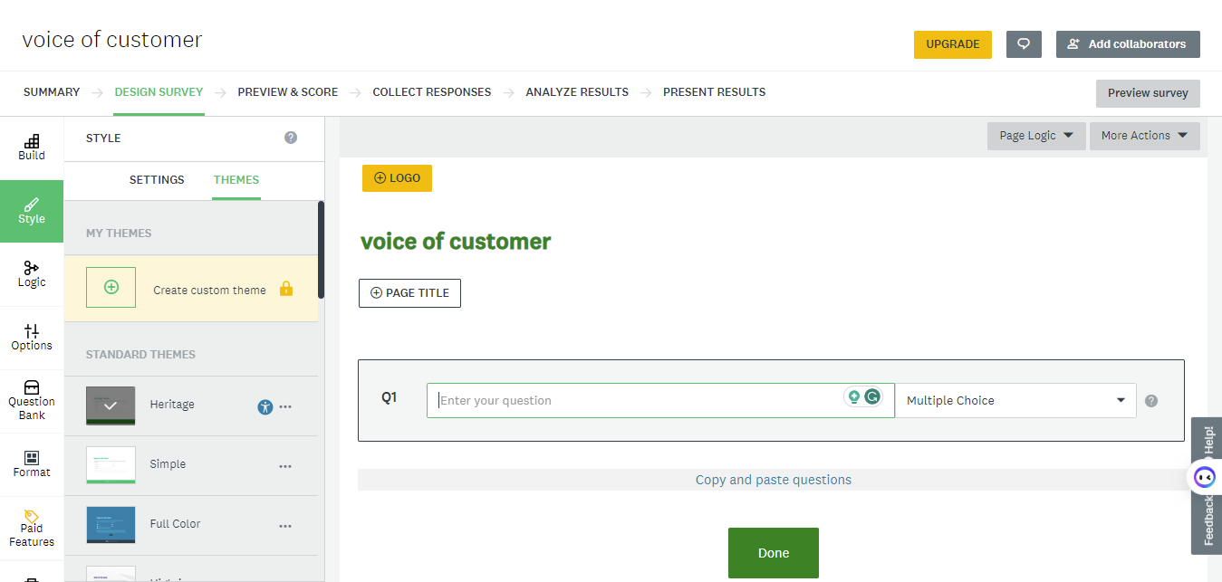 customer feedback management tools surveymonkey