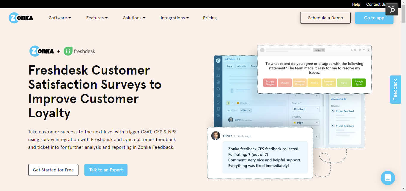zonka feedback as a survey tool for freshdesk
