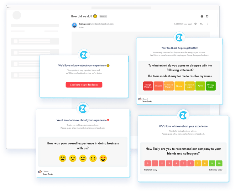 online survey tools showing different types of surveys and questions