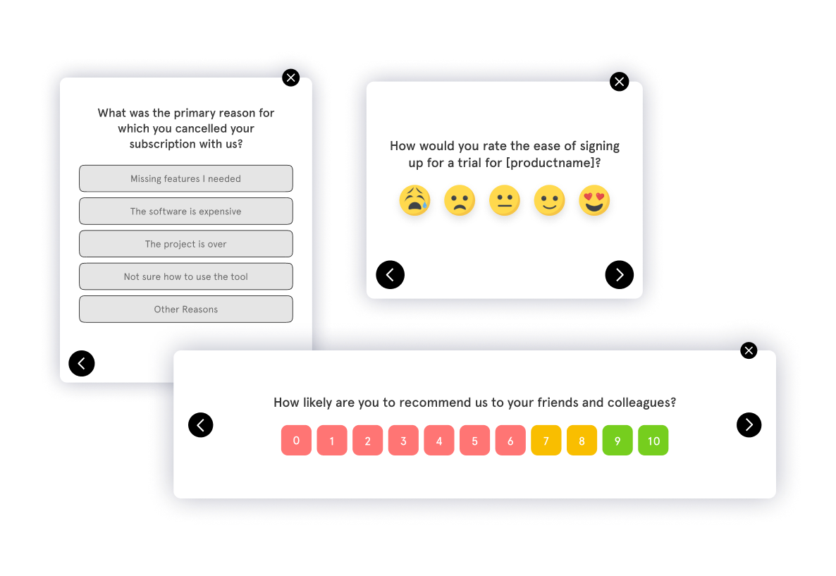 nps ces csat rating scale question