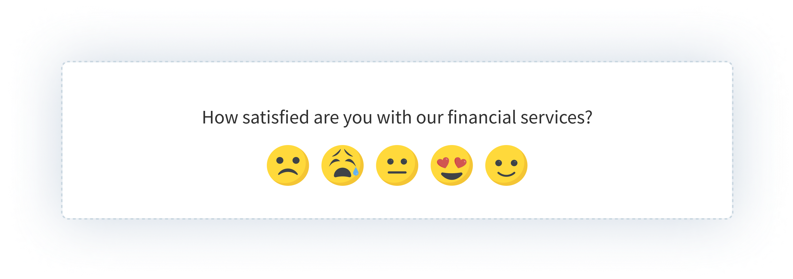 1-5 rating scale survey question for financial services