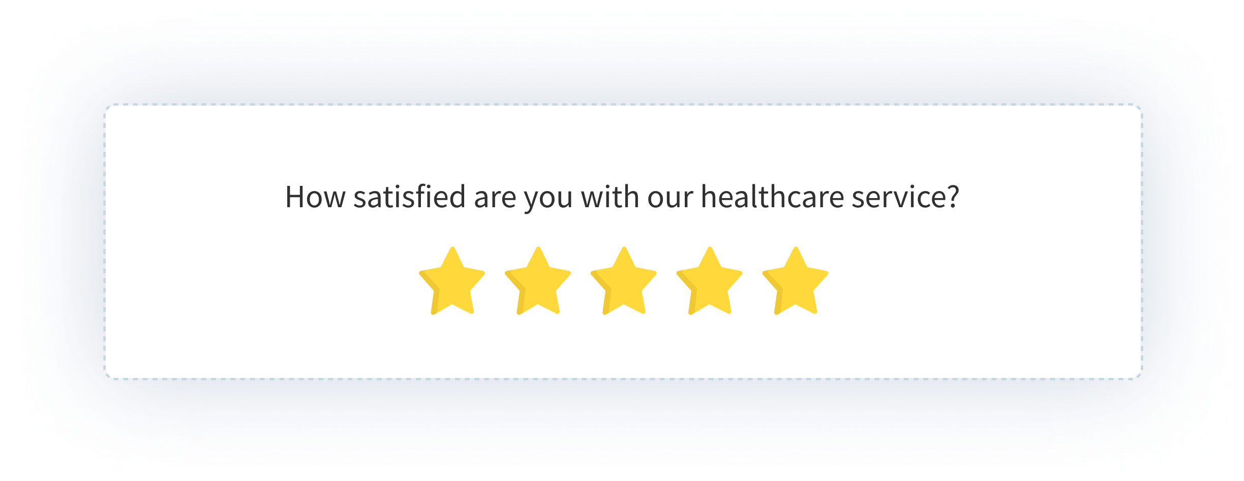 1-5 rating scale survey question for healthcare websites