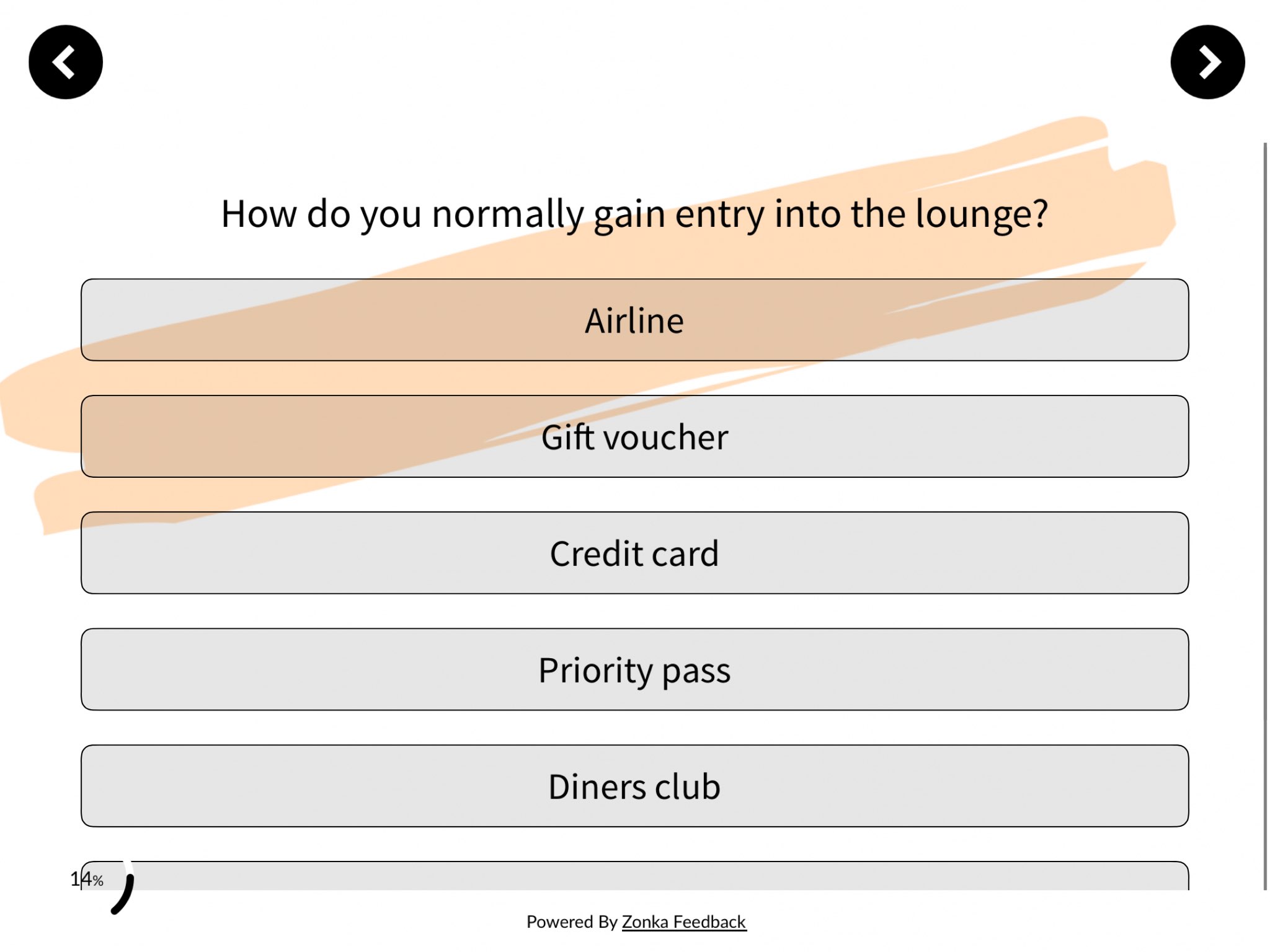 Airport Survey Template: Lounge Experience