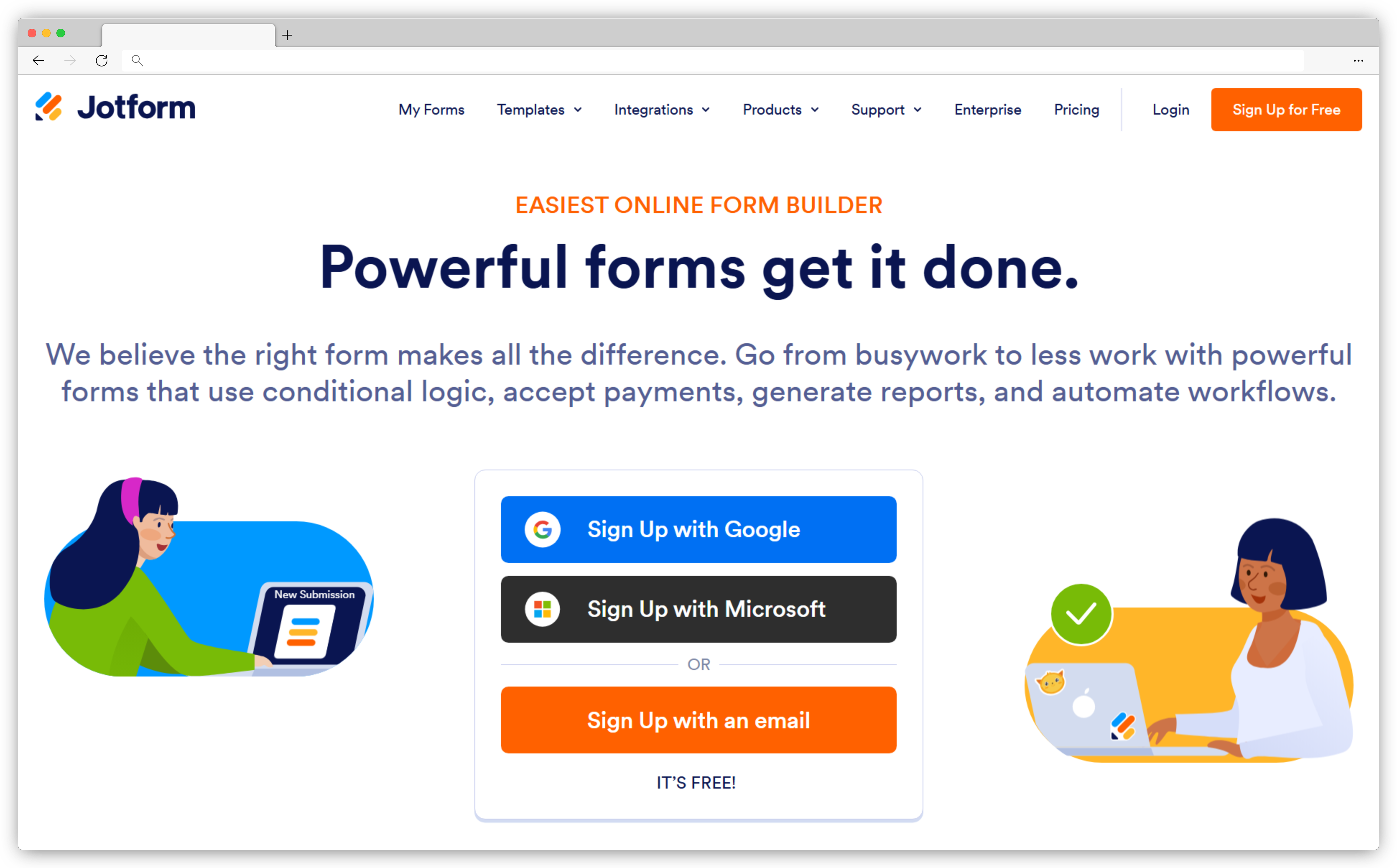 Jotform no-code feedback form builder
