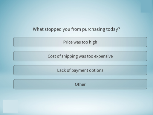 Cart Abandonment Survey Template