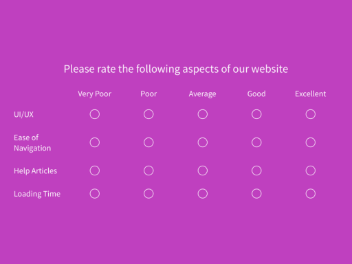 Detailed Website Feedback Form Template