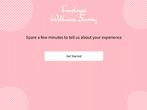 Employee Wellness Survey Template