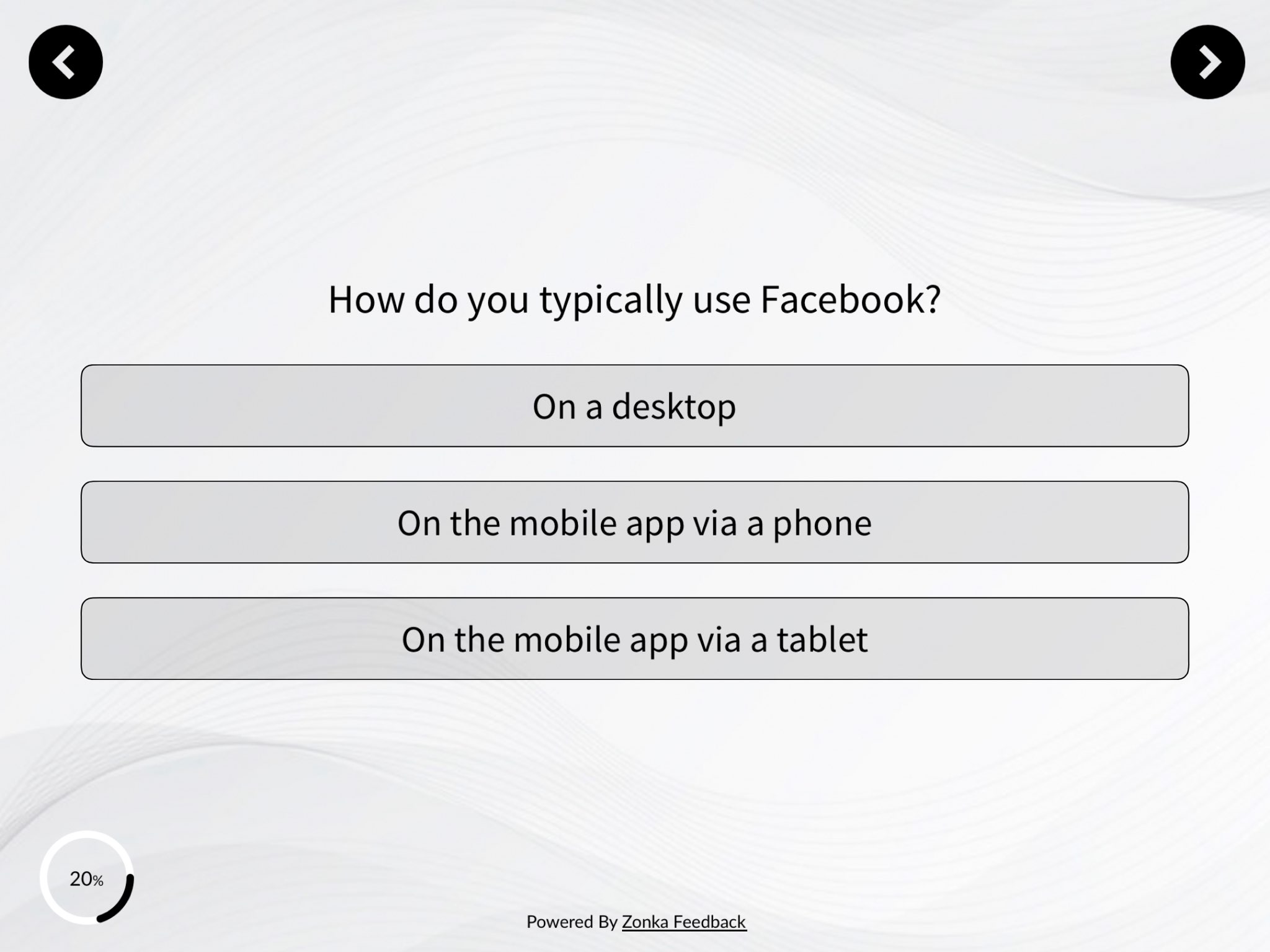Facebook Survey Template