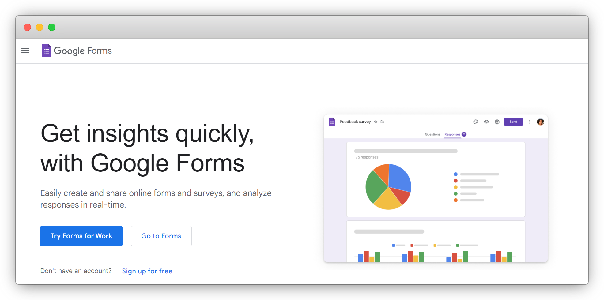 Google Forms free email survey tool