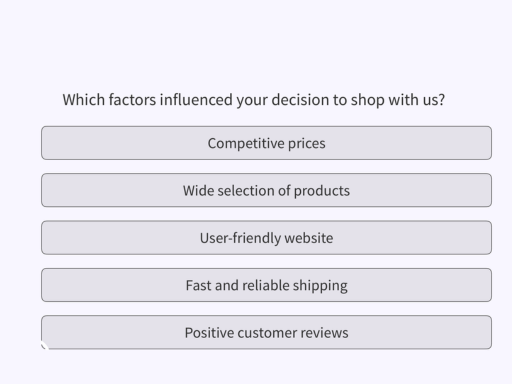 Online Shopping Experience Survey Template