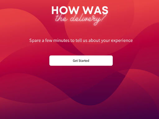 Delivery Satisfaction Survey Form Template