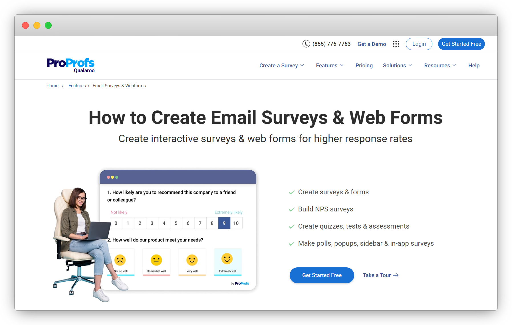 Qualaroo AI-powered email sentiment analysis survey tool