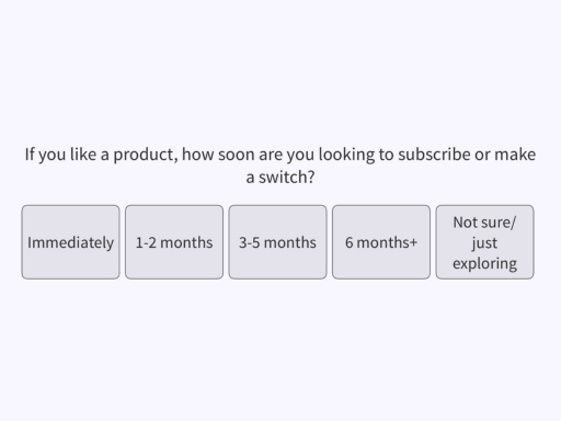 Qualify New Trial Users Survey Template