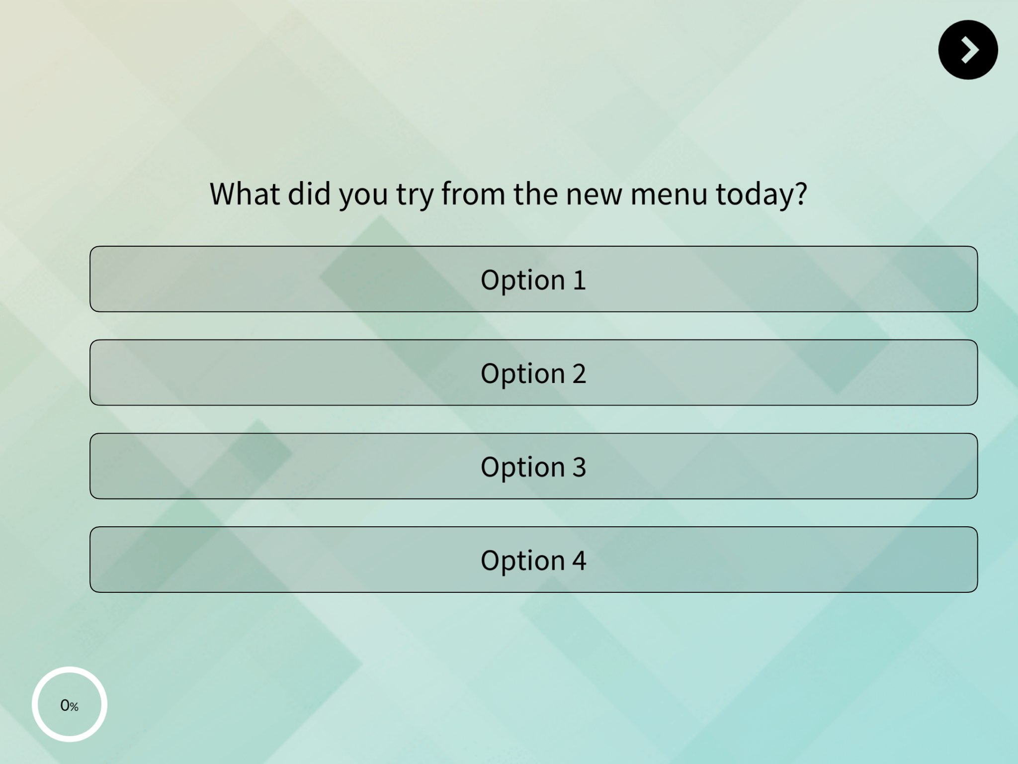 Restaurant New Menu Survey Template