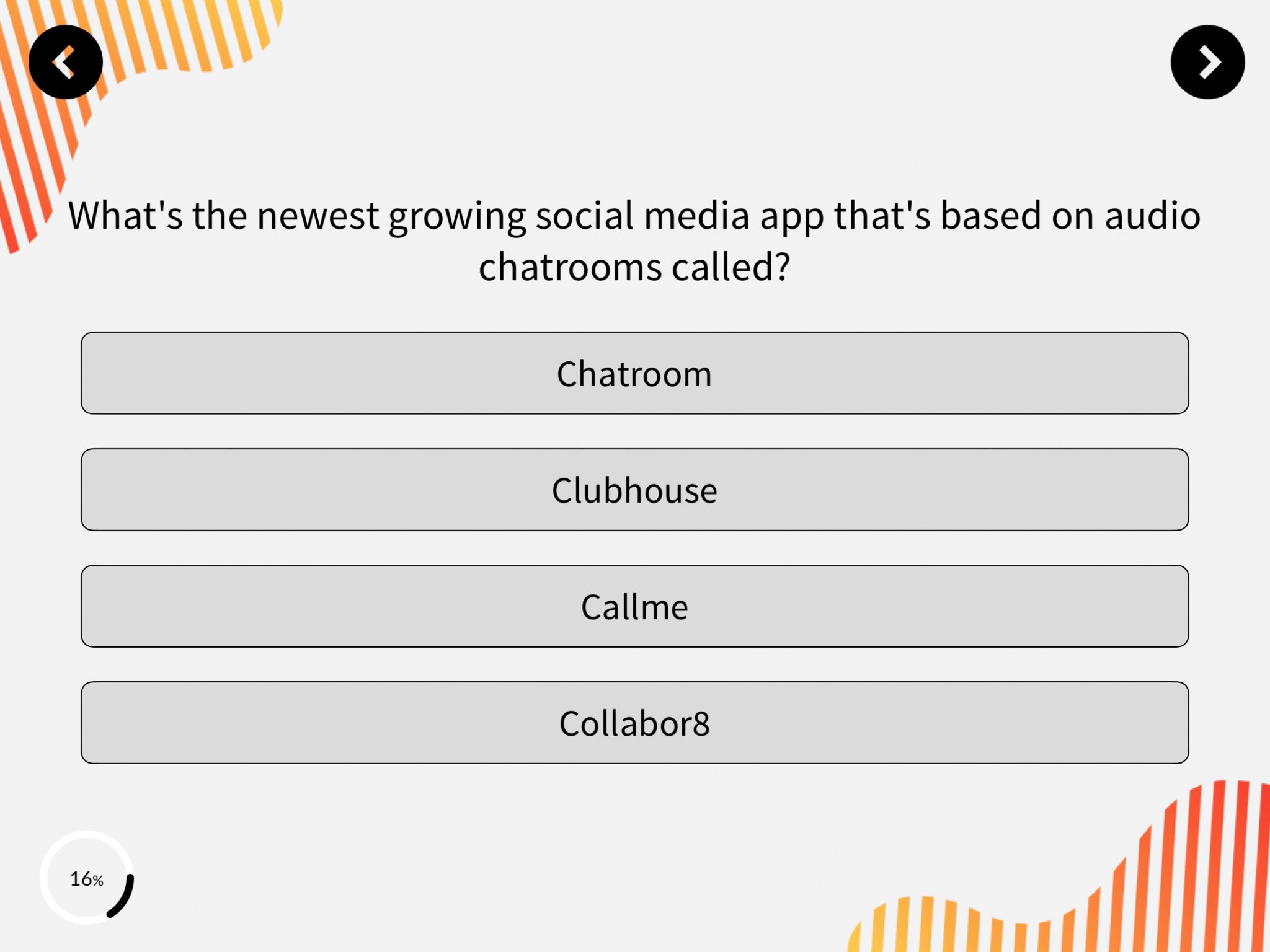 Social Media Quiz Template