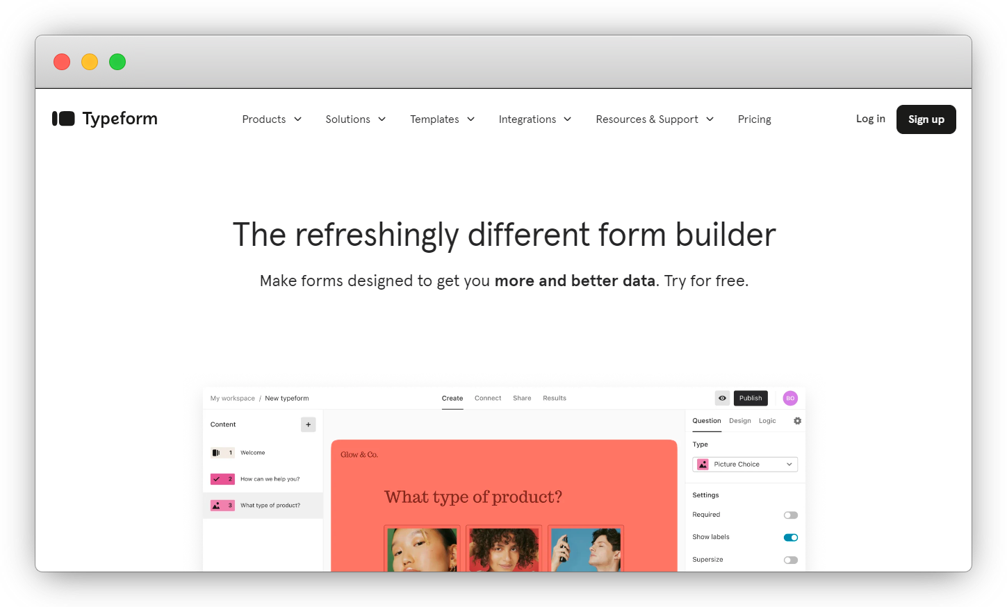 Typeform Online Form Builder Software