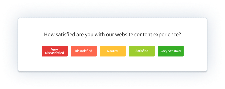 Content quality survey question example — rating article helpfulness