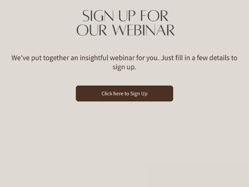 Webinar Registration Template