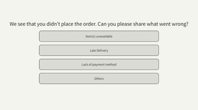 Cart Abandonment Survey