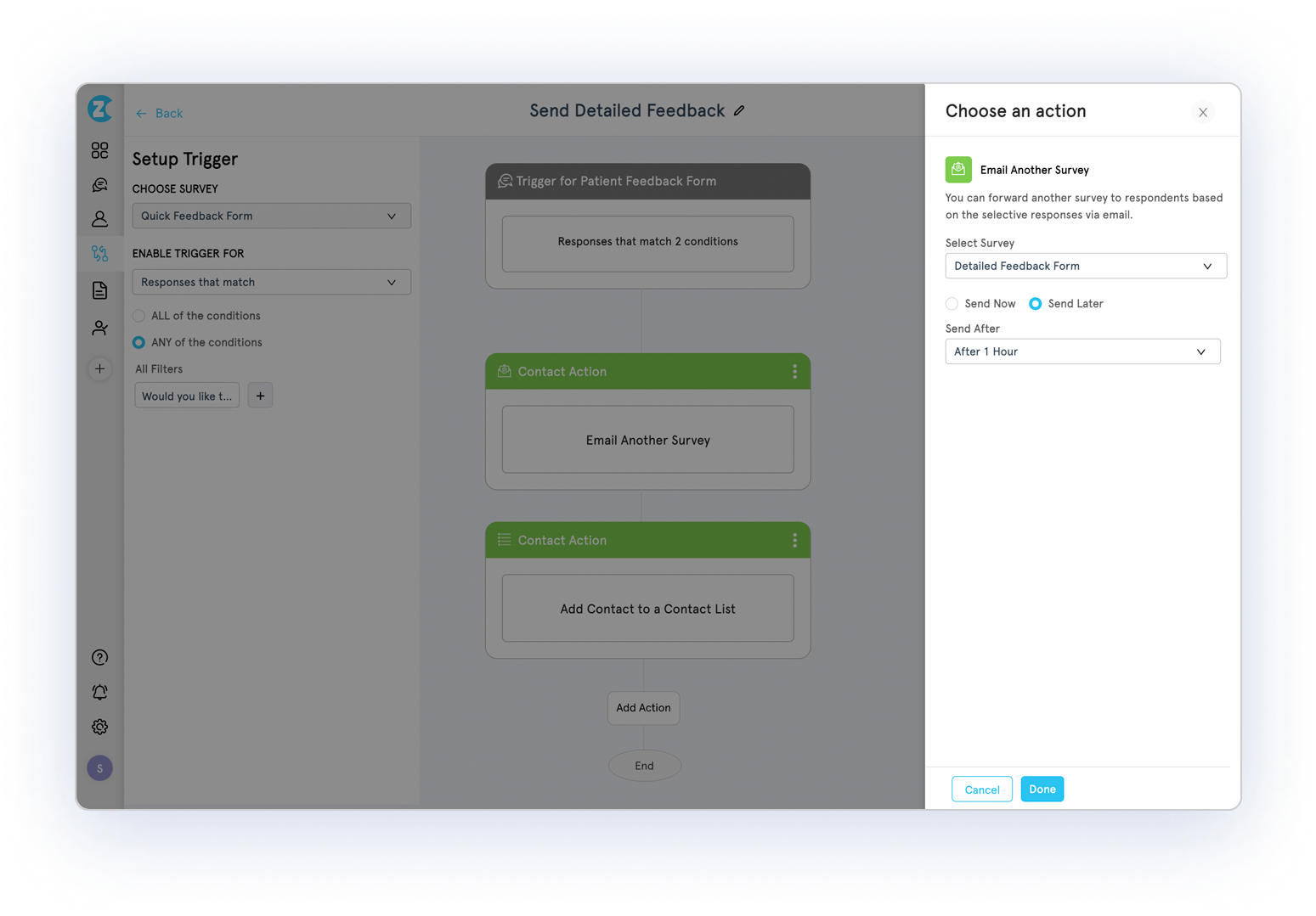 Contact Actions Workflow