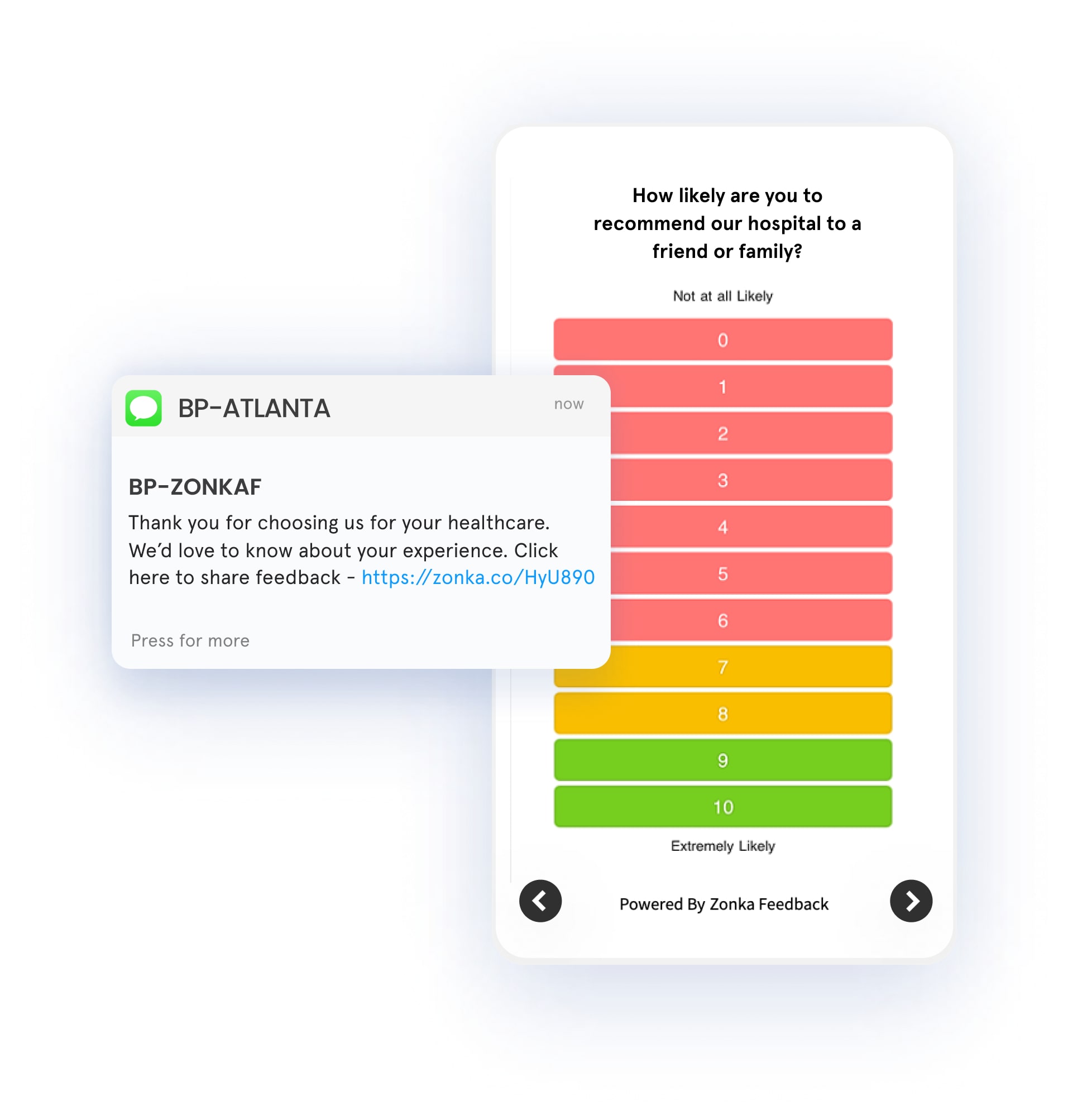 Salesforce SMS Survey in a mobile phone