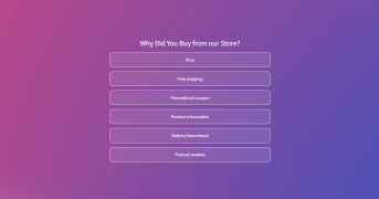 Post-transaction survey